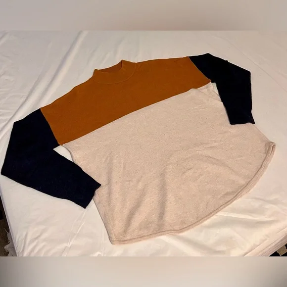 Madewell Colorblock Ashbury Mockneck Sweater - Picture 2 of 9